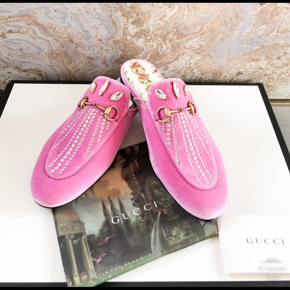 New! Gucci Princetown Horsebit Crystal MuleLoafers - Picture 12 of 12